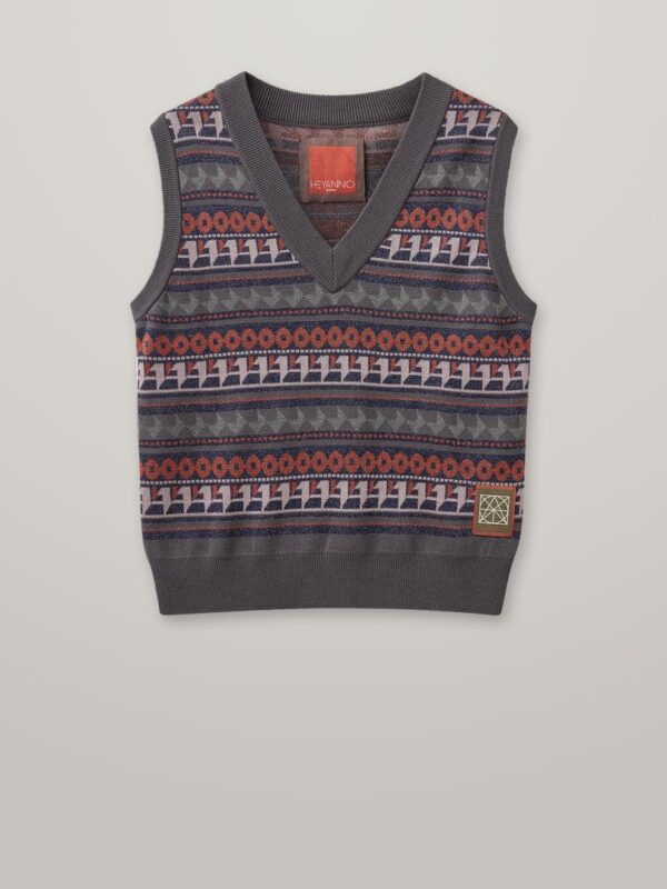 AW24-800006-904_1 MMHMind Jacquard Vest Multi Colors