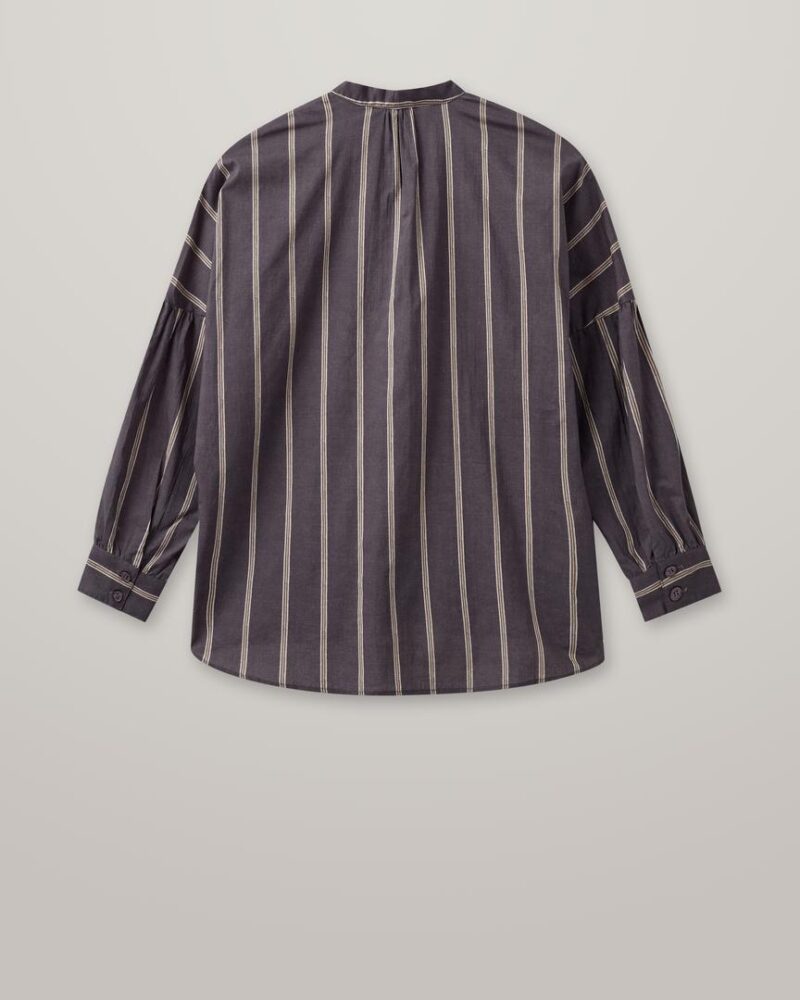 AW24-800015-786_2 MMHTrace Stripe Shirt Major Brown