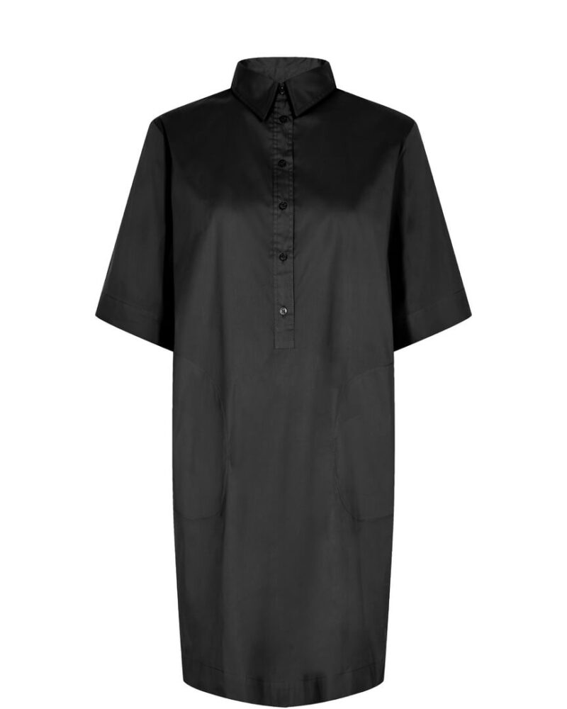SS23-143260-801_1.Carlee 3-4 Shirt Dress Black (1)