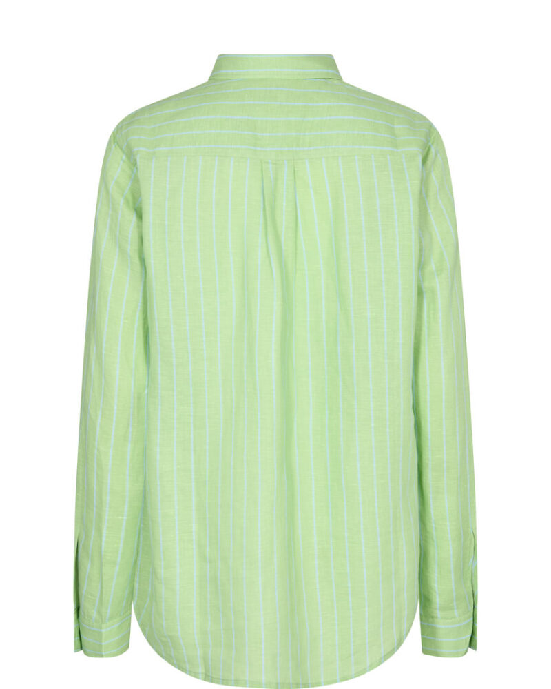 SS23-151350-542_2.Kaia Stripe Linen Shirt Arcadian Green (1)