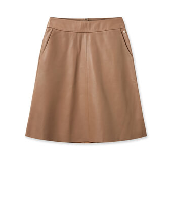 SS23-159340-767_1 MMAppiah Leather Skirt Cinnamon Swirl (1)